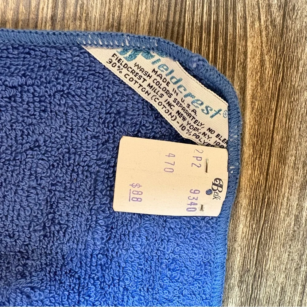 Blue Vintage Wash Cloths (8) Two Hand Towels MCM Granny Core Cottage Core Mixed